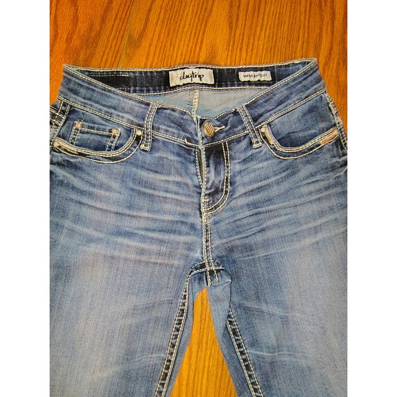 Daytrip Denim - Daytrip Virgo Bootcut Jeans Womens 26R Medium Wash Rhinestone DBK3707 Blue